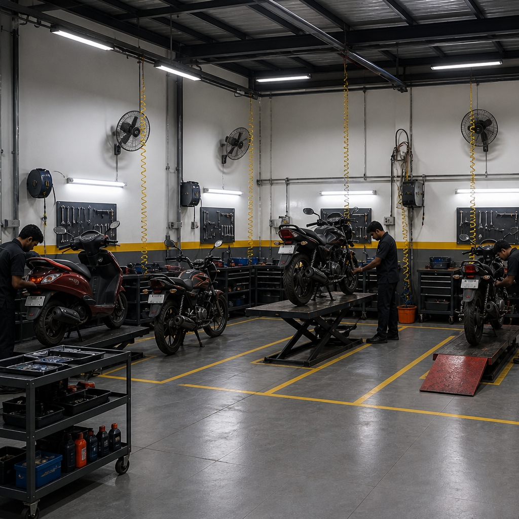 Two Wheeler Service Center Setup Service in Kanpur